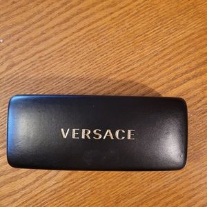 Versace Black Leather Sunglassess/Eyeglasses case Unisex